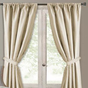 Elrene Home Fashions Versailles Faux Silk Room Darkening Window Curtain Panel